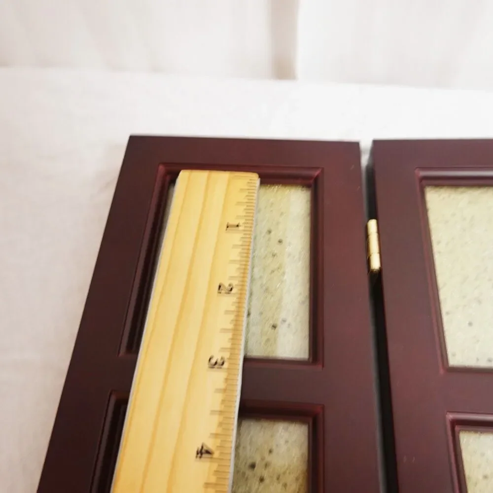wooden Bi-Fold Hinged  Picture Frame, 4 pictures small 2 x3 photos